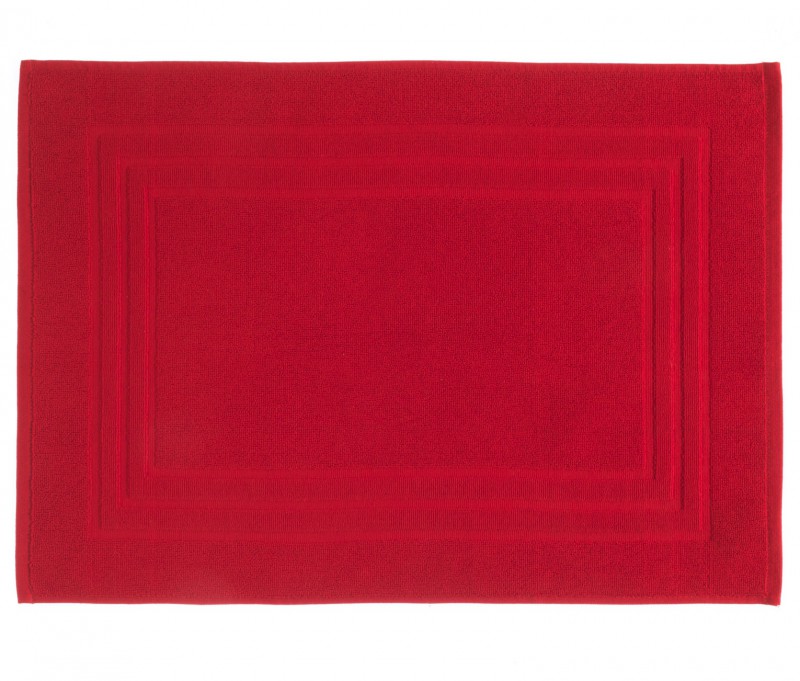  alfombra de baño algodón liso rojo 