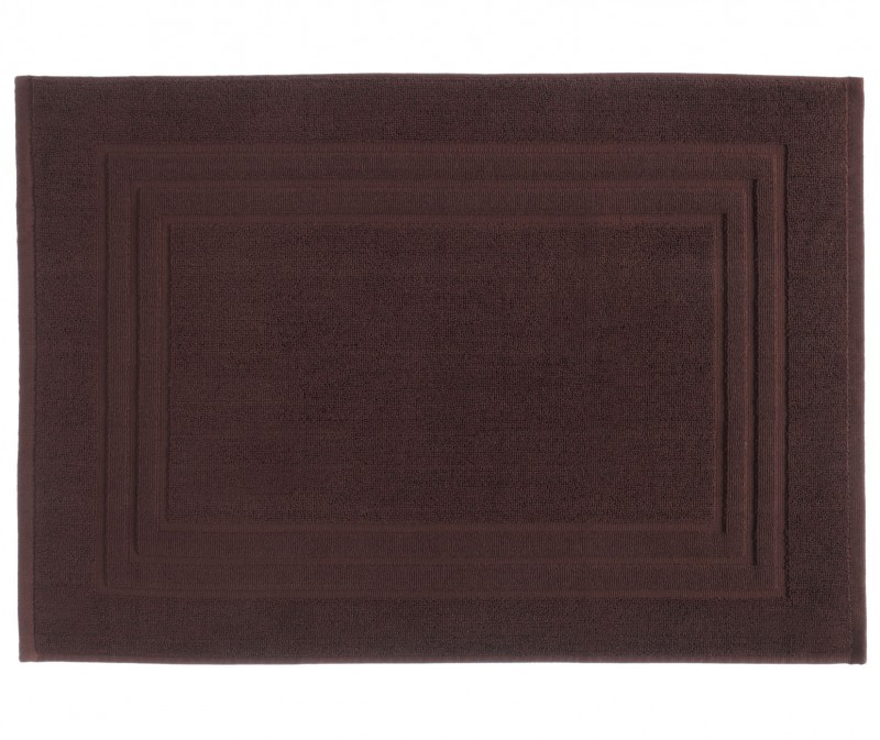 alfombra de baño algodón liso marrón 