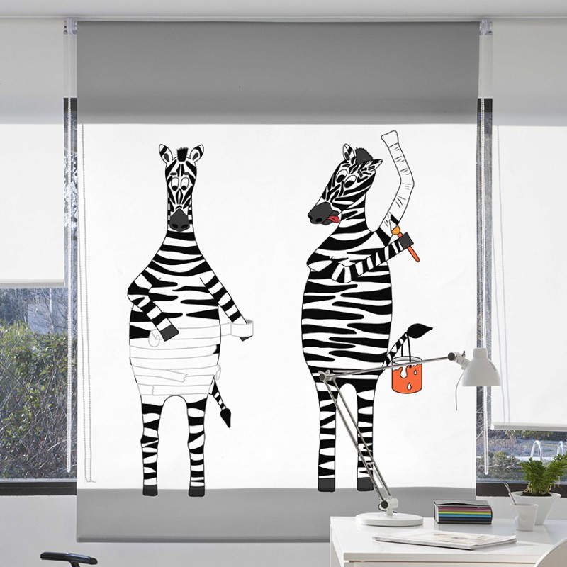  stor digital enrollable zebras pintándose 