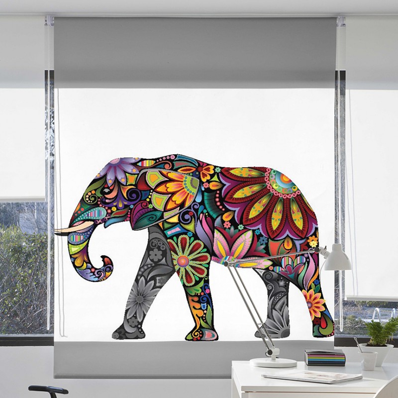  stor digital enrollable elefante pintado 