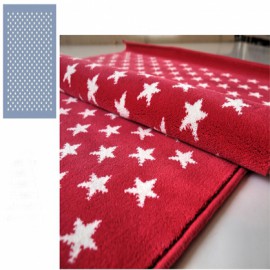 alfombra leacril nerea estrellas rojo