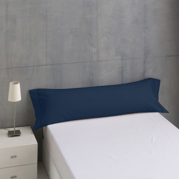 Funda de almohada de algodón color azul marino
