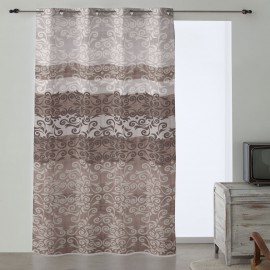 cortina confeccionada con ollaos catalina beige