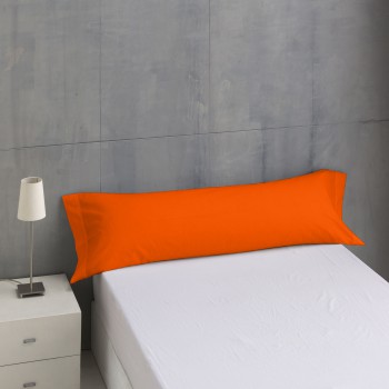Funda de almohada de algodón color naranja