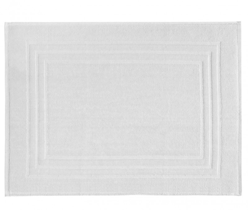  alfombra de baño algodón liso blanco 