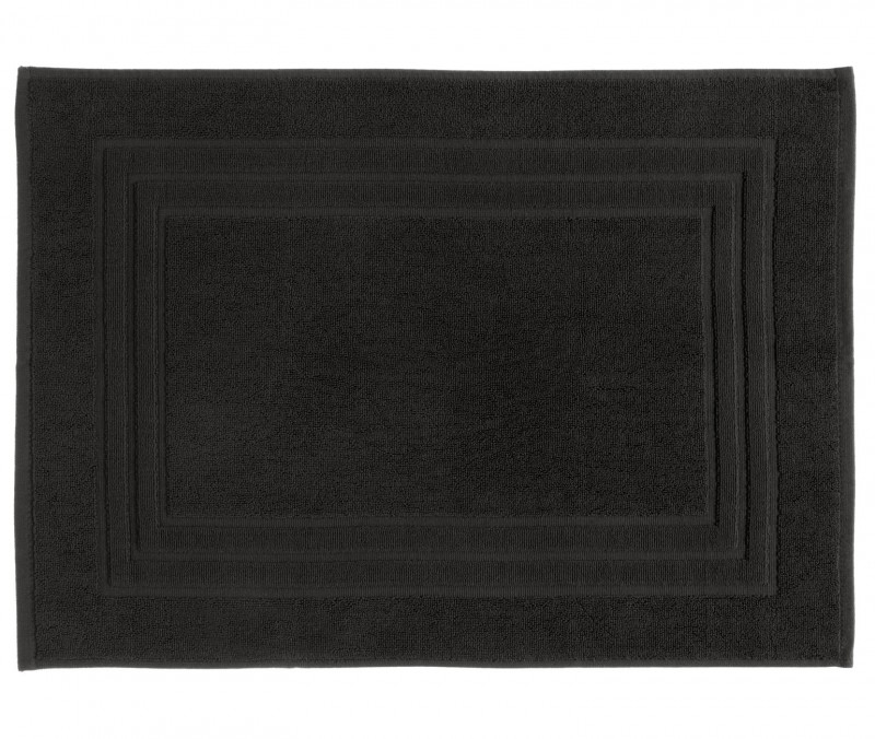  alfombra de baño algodón liso negro 