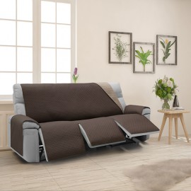 salva sofá relax bicolor marrón beige 3 plazas x 3 reclinables