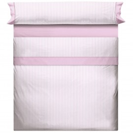 juego de sábanas toras blanco-rosa