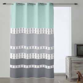 cortina confeccionada con ollaos alaska gris
