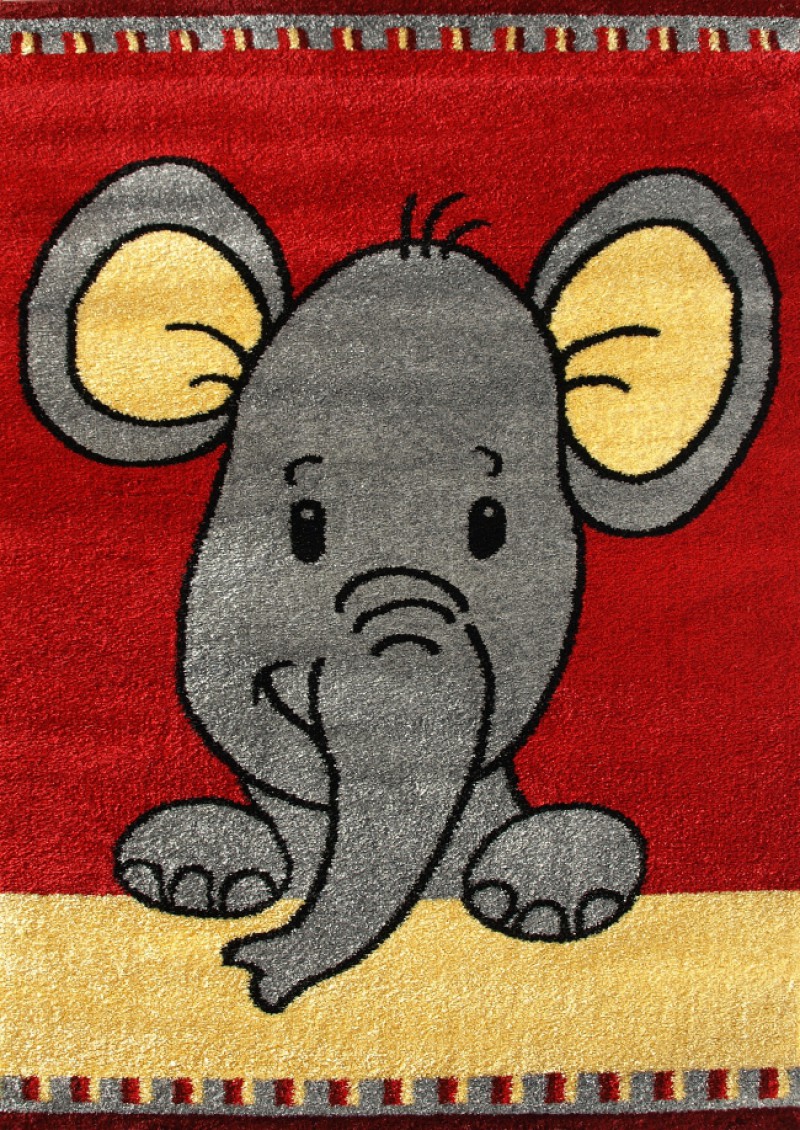  alfombra infantil elefante rojo 