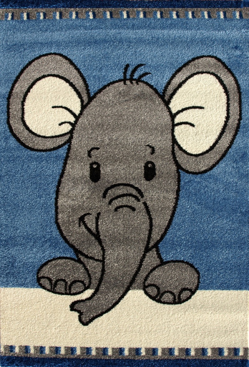  alfombra infantil elefante azul 