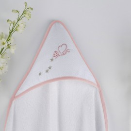 capa de baño mariposa rosa