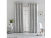 cortina confeccionada con ollaos marla plata