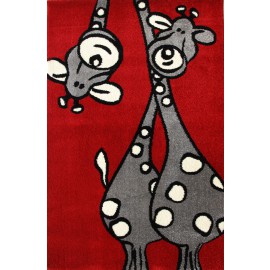 alfombra infantil jirafa roja