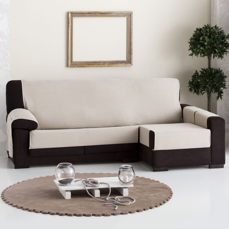  Funda de sofá chaise longue práctica constanza lino 