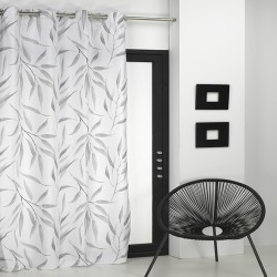cortina confeccionada bambú gris
