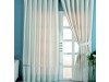cortina confeccionada con trabillas puntilla venecia 