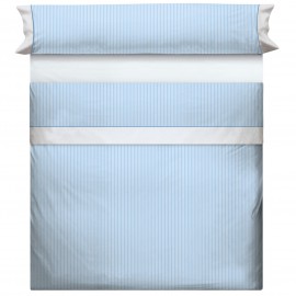 juego de sábanas toras azul-blanco