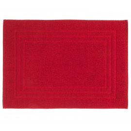 alfombra de baño algodón liso rojo 