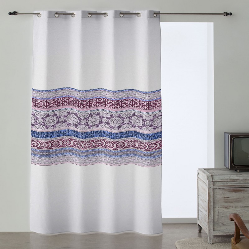  cortina confeccionada con ollaos clara malva 