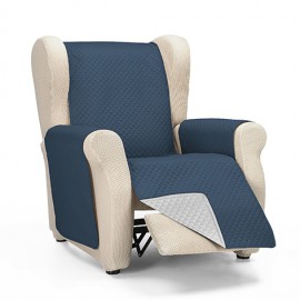 práctica reversible sillón diamont azul-gris