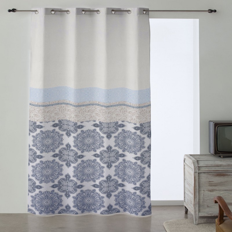  cortina confeccionada con ollaos sonia azul 
