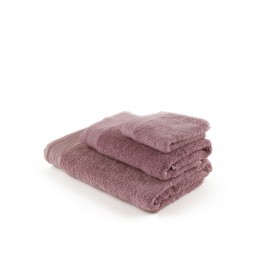 juego de 3 piezas toalla rizo lila